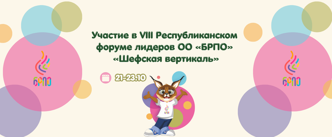 Участие в VIII Республиканском форуме лидеров ОО «БРПО» «Шефская вертикаль»